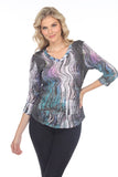 V-Neck Top - Retro Flow - CARINE