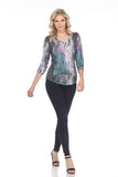 V-Neck Top - Retro Flow - CARINE