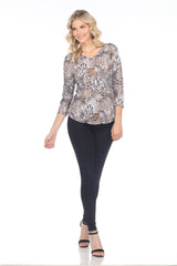 V-Neck Top - Wild Animal - CARINE