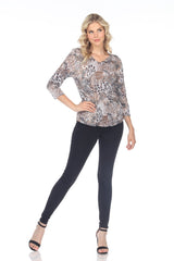 V-Neck Top - Wild Animal - CARINE