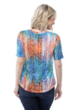S/S V-Neck Top - Color Blaze - CARINE