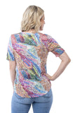 S/S V-Neck Top - Tropical Burst - CARINE