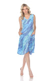 Valerie Dress - Blue Aquarelle - CARINE