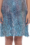Short-Sleeve Dress - Emerald Animal - CARINE