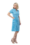 Willa Dress - Aqua Scales - CARINE