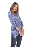 Two Pocket Tunic - Blue Texture - CARINE