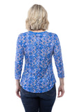 Round-Neck Top - Sapphire Zone - CARINE