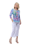 Round-Neck Top - Garden Oasis - CARINE