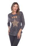 Round-Neck Top - Yes Star - CARINE