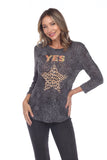 Round-Neck Top - Yes Star - CARINE