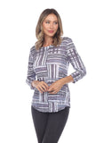 Round-Neck Top - Purple Aspect - CARINE