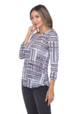Round-Neck Top - Purple Aspect - CARINE