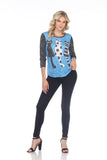 Round-Neck Top - Pattern Cats - CARINE
