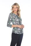 Round-Neck Top - Emerald Stones - CARINE