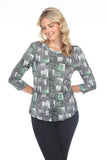 Round-Neck Top - Emerald Stones - CARINE