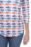 Round-Neck Top - Color Fish - CARINE