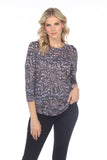 Round-Neck Top - Ombre Letters - CARINE