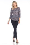 Round-Neck Top - Ombre Letters - CARINE