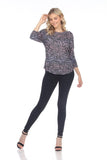 Round-Neck Top - Ombre Letters - CARINE