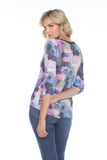 Round-Neck Top - Sapphire Patch - CARINE