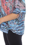 Julia Top - Aqua Slash - CARINE