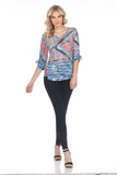 Julia Top - Aqua Slash - CARINE