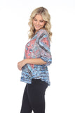 Julia Top - Aqua Slash - CARINE