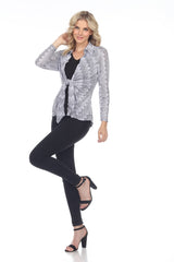 Elle Cardigan - Silver Sequin - CARINE